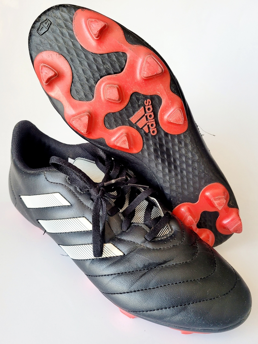 Adidas Goletto VIII Firm Ground Soccer Cleats Black/White/Red Men's 10 - Picture 4 of 15